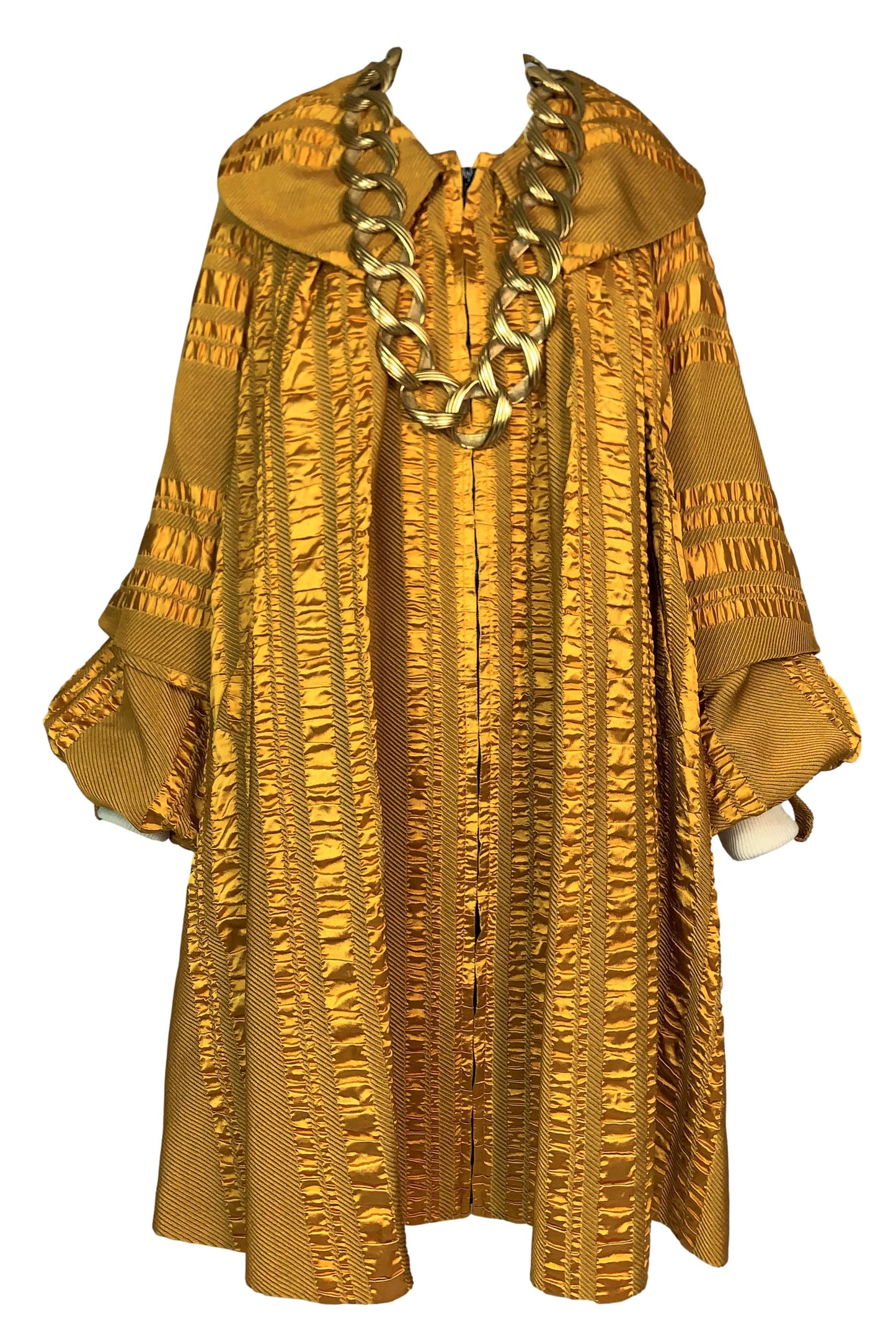 F/W 1999 Christian Dior by John Galliano Gold Renaissance Swing Opera Coat Dress