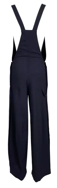 F/W 1999 Christian Dior by John Galliano Runway Black Wide Leg Jumpsuit Overalls