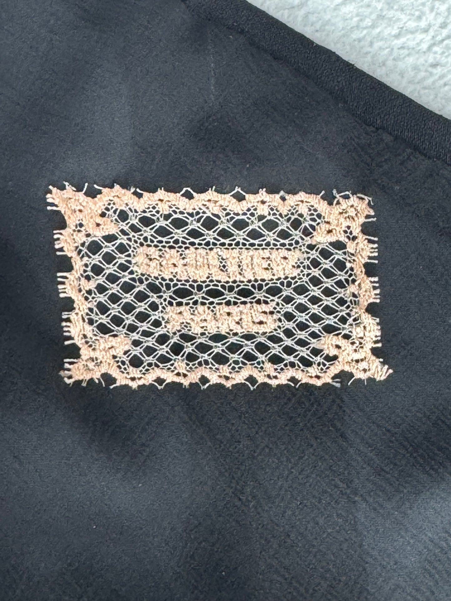 F/W 1999 Jean Paul Gaultier Haute Couture Runway One Shoulder Open Chest Black Mermaid Gown & Sheer Gold Embellished Mesh Bodysuit Set