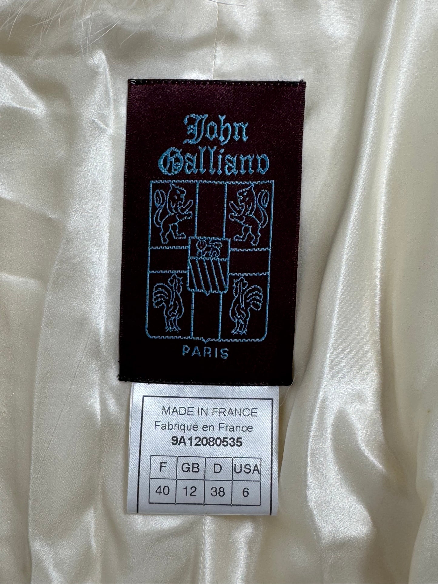 F/W 2000 John Galliano Runway White Feather Chubby Cropped Jacket