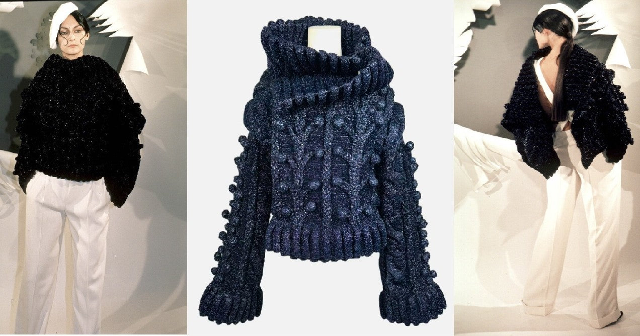 S/S 1999 Christian Dior Haute Couture by John Galliano Runway Pom Sweater Top