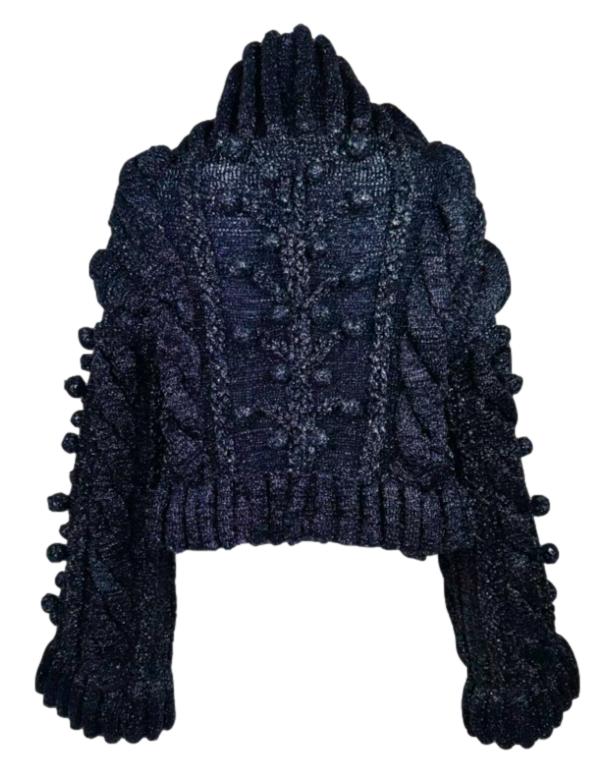 S/S 1999 Christian Dior Haute Couture by John Galliano Runway Pom Sweater Top
