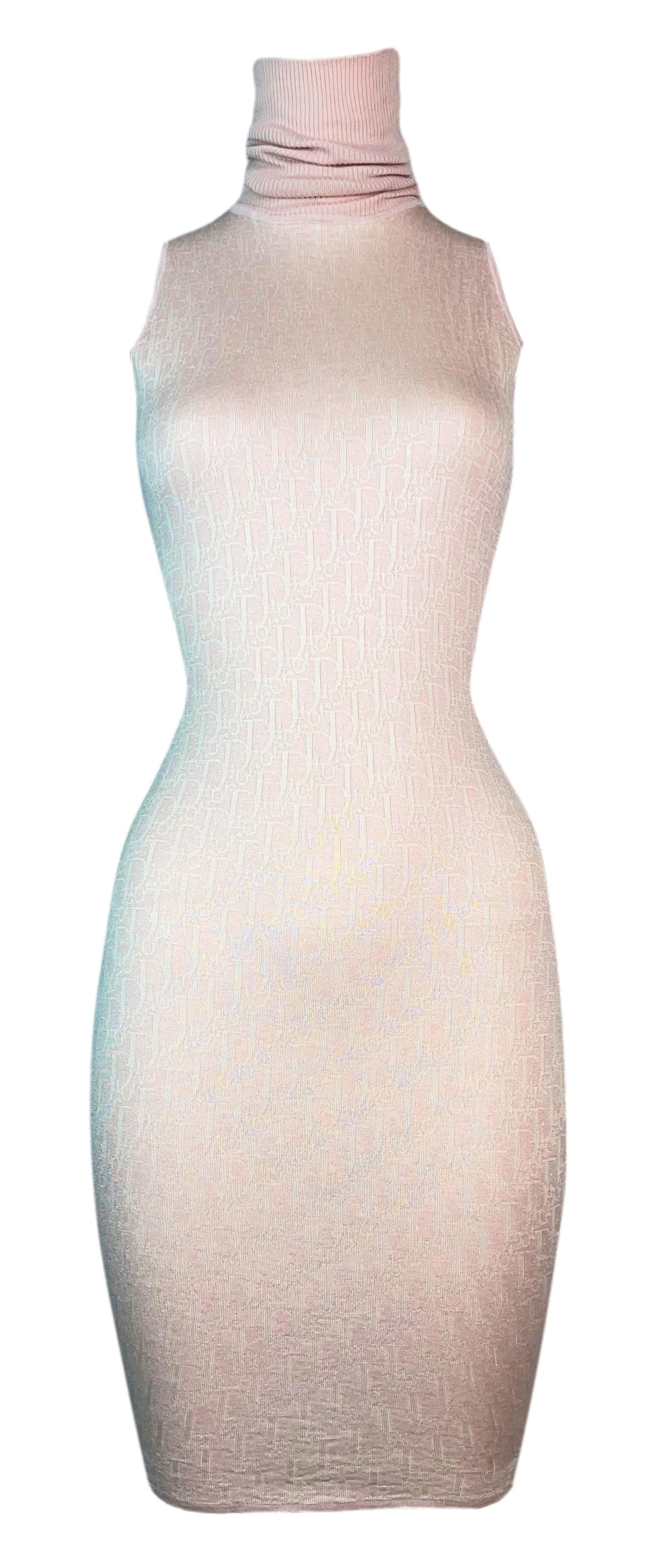 S/S 1999 Christian Dior by John Galliano Monogram Logo Bodycon Silk Mini