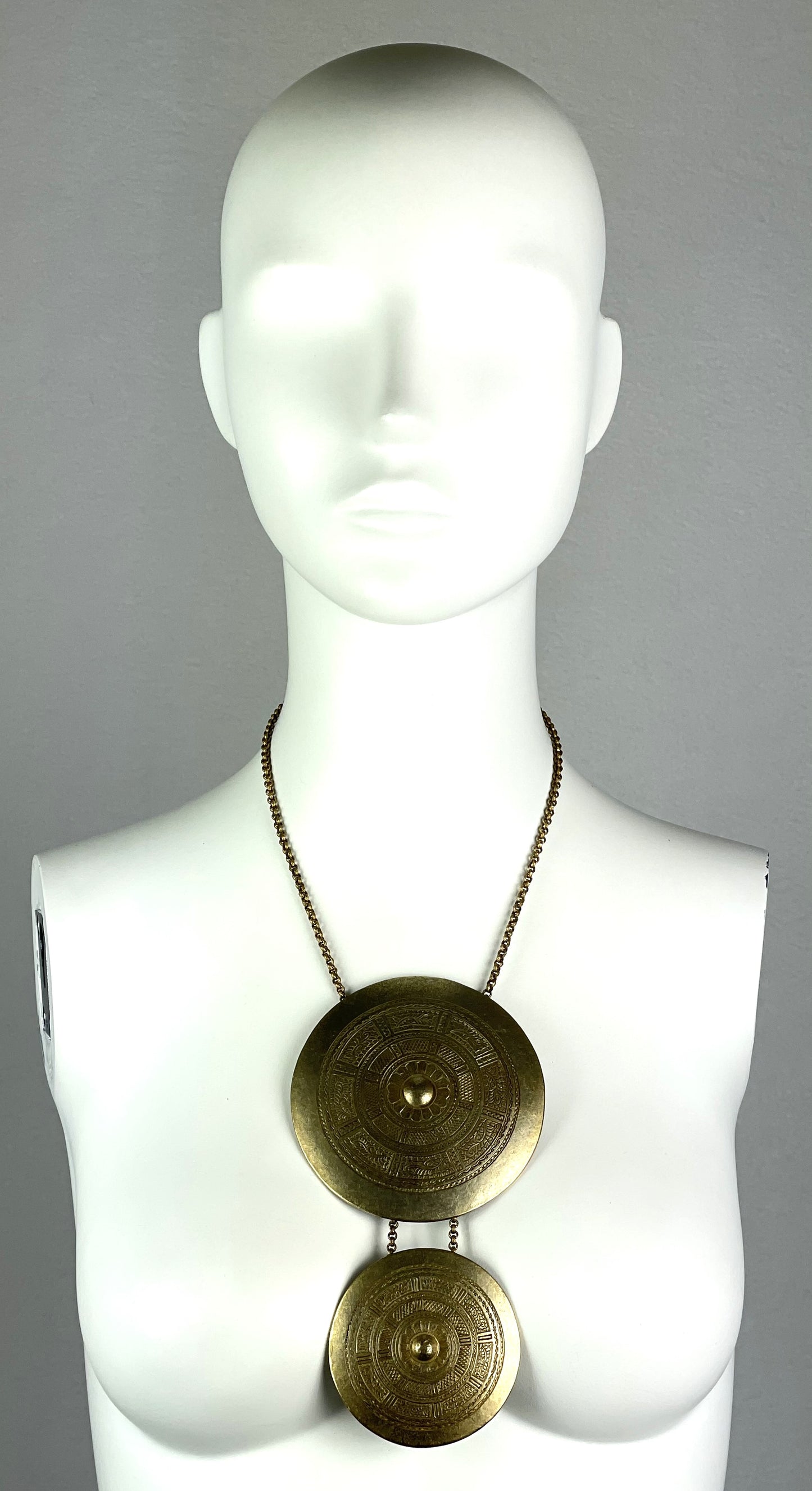 S/S 1999 Christian Dior by John Galliano Runway RARE Huge Gold Tribal Necklace