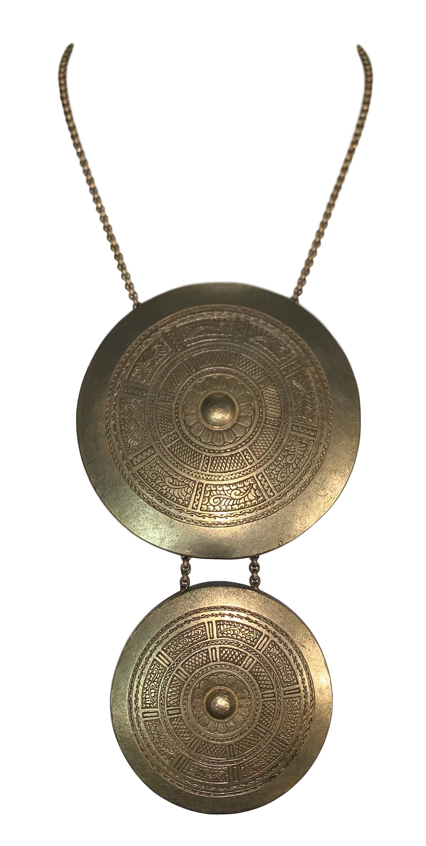 S/S 1999 Christian Dior by John Galliano Runway RARE Huge Gold Tribal Necklace