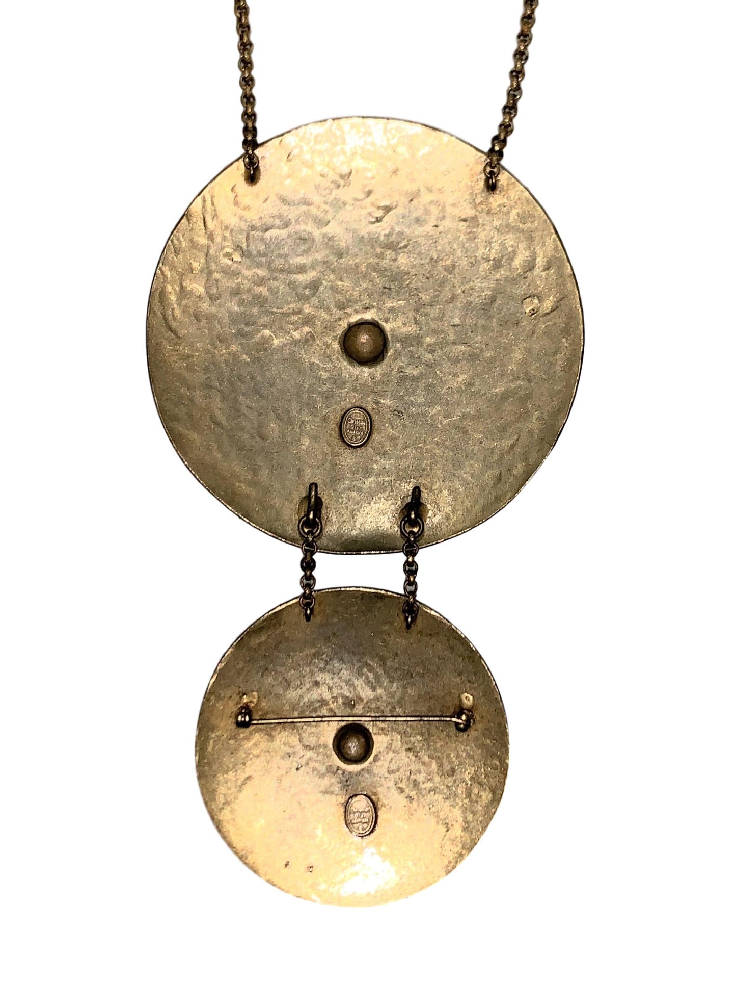 S/S 1999 Christian Dior by John Galliano Runway Large Gold Shield Necklace