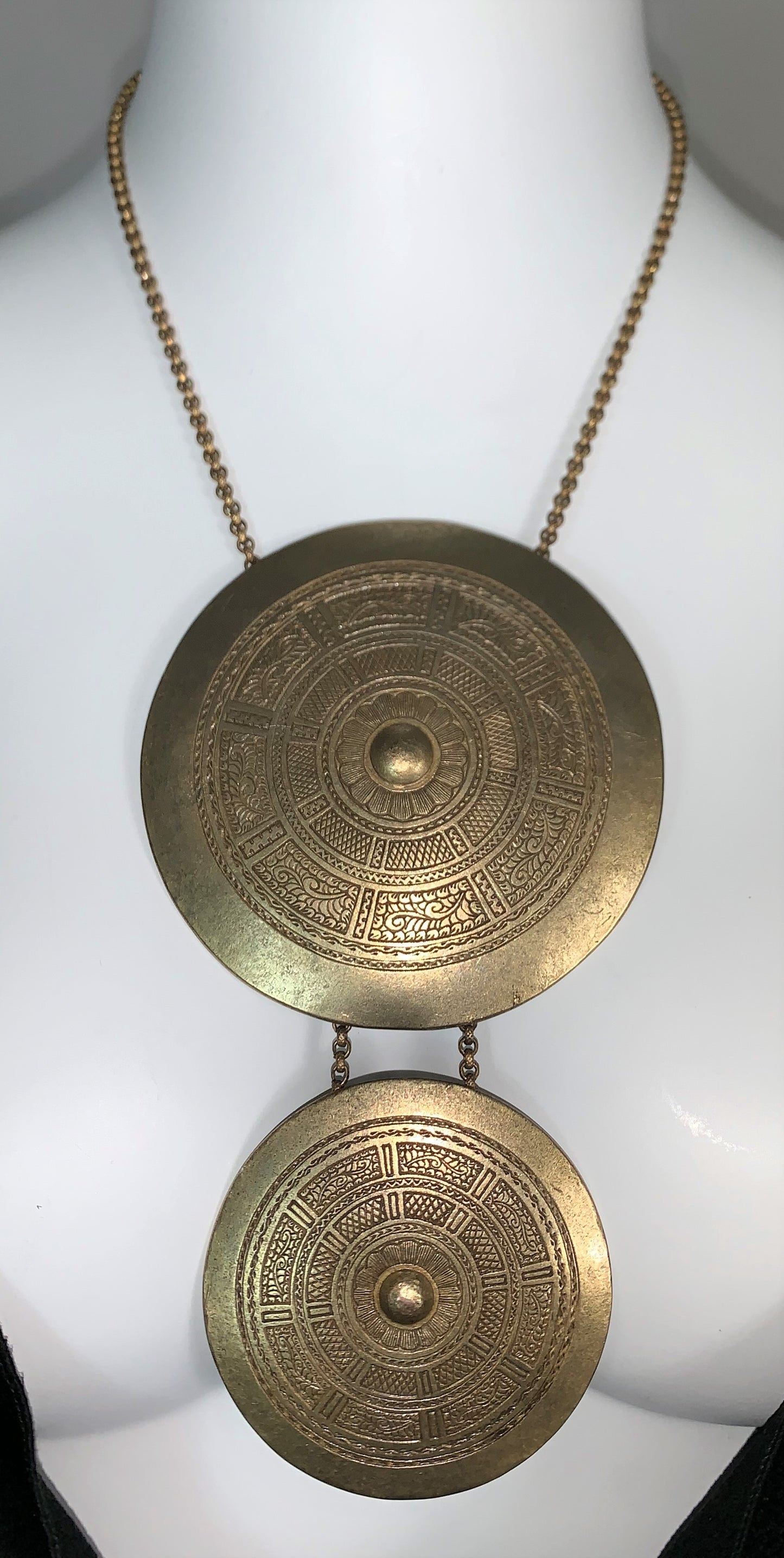 S/S 1999 Christian Dior by John Galliano Runway RARE Huge Gold Tribal Necklace