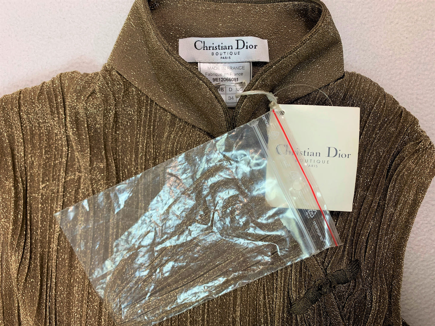 NWT S/S 1999 Christian Dior by John Galliano Runway Sheer Gold Cheongsam Maxi Dress