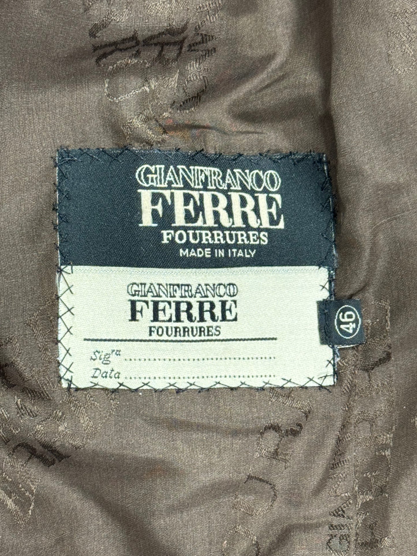 2000's Gianfranco Ferre Hooded Drawstring Mink Fur Full Length Long Coat