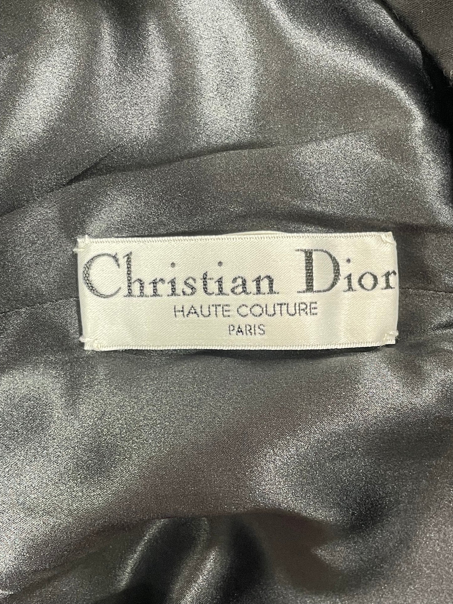 F/W 2000 Christian Dior by John Galliano Haute Couture 40's Vixen Pin-Up Black Wasp Waist Skirt Suit