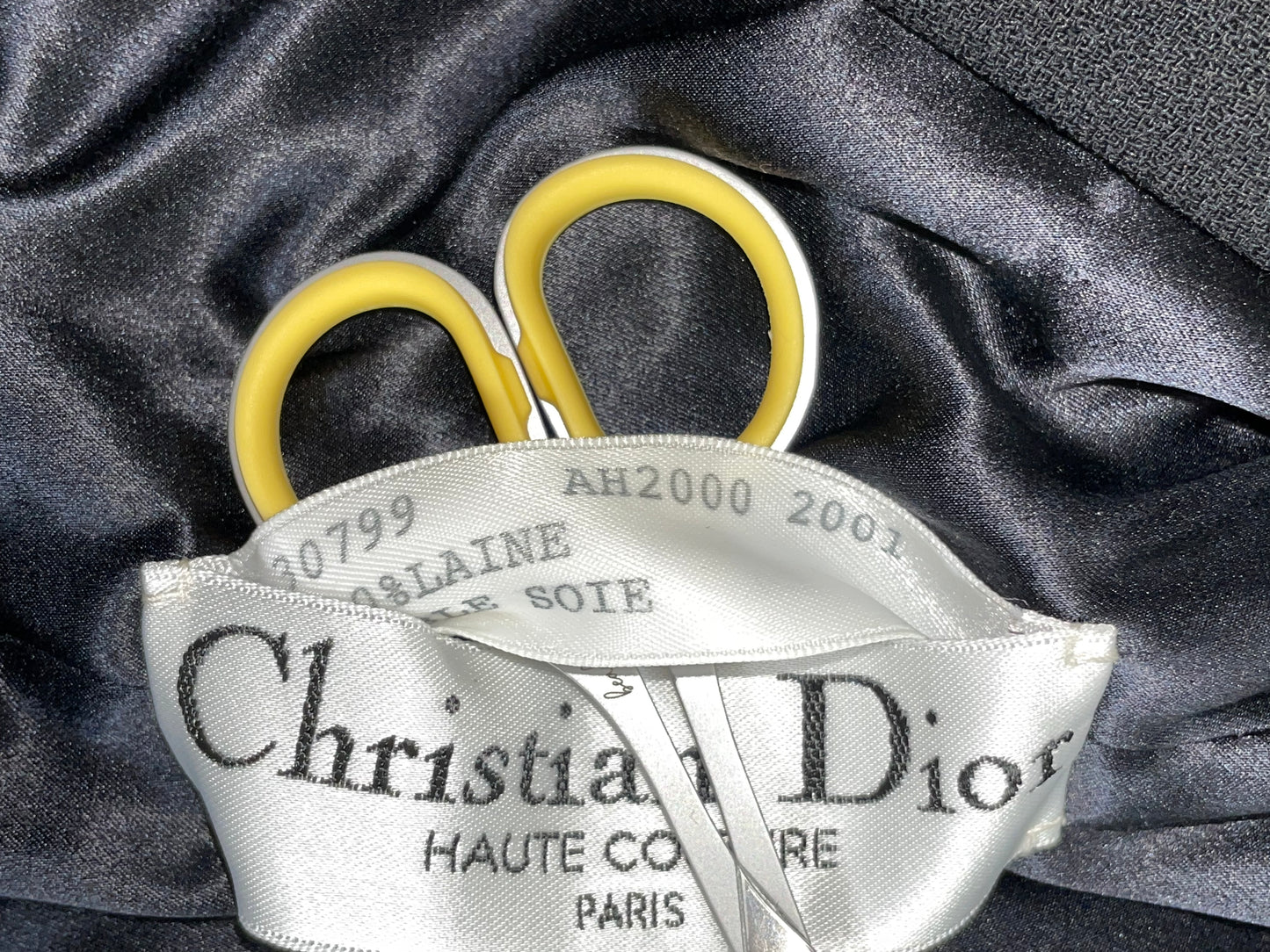 F/W 2000 Christian Dior by John Galliano Haute Couture Runway Sheer Black Corset One Arm Dress