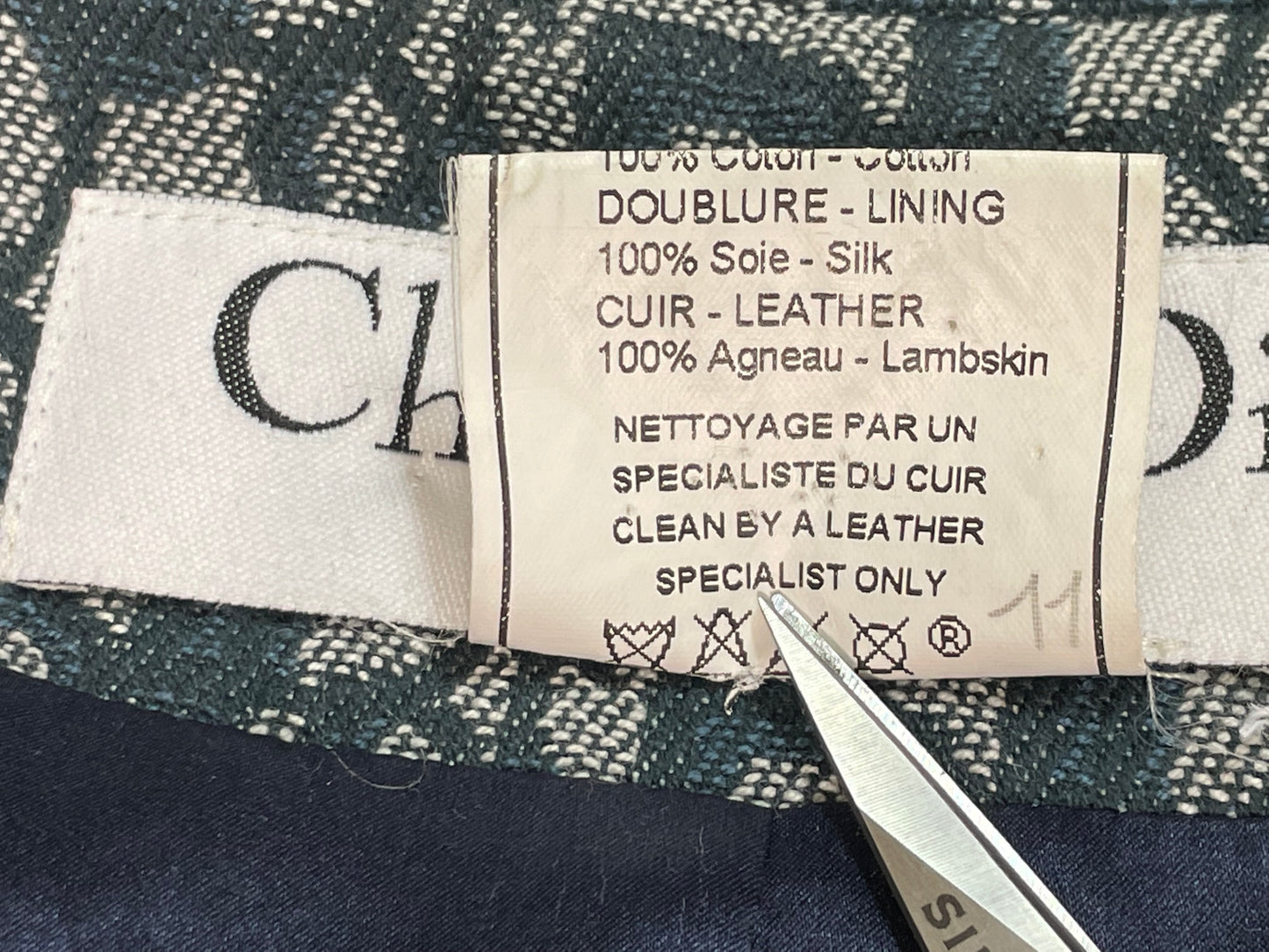 F/W 2000 Christian Dior by John Galliano Runway Blue Logo Trench Coat Jacket