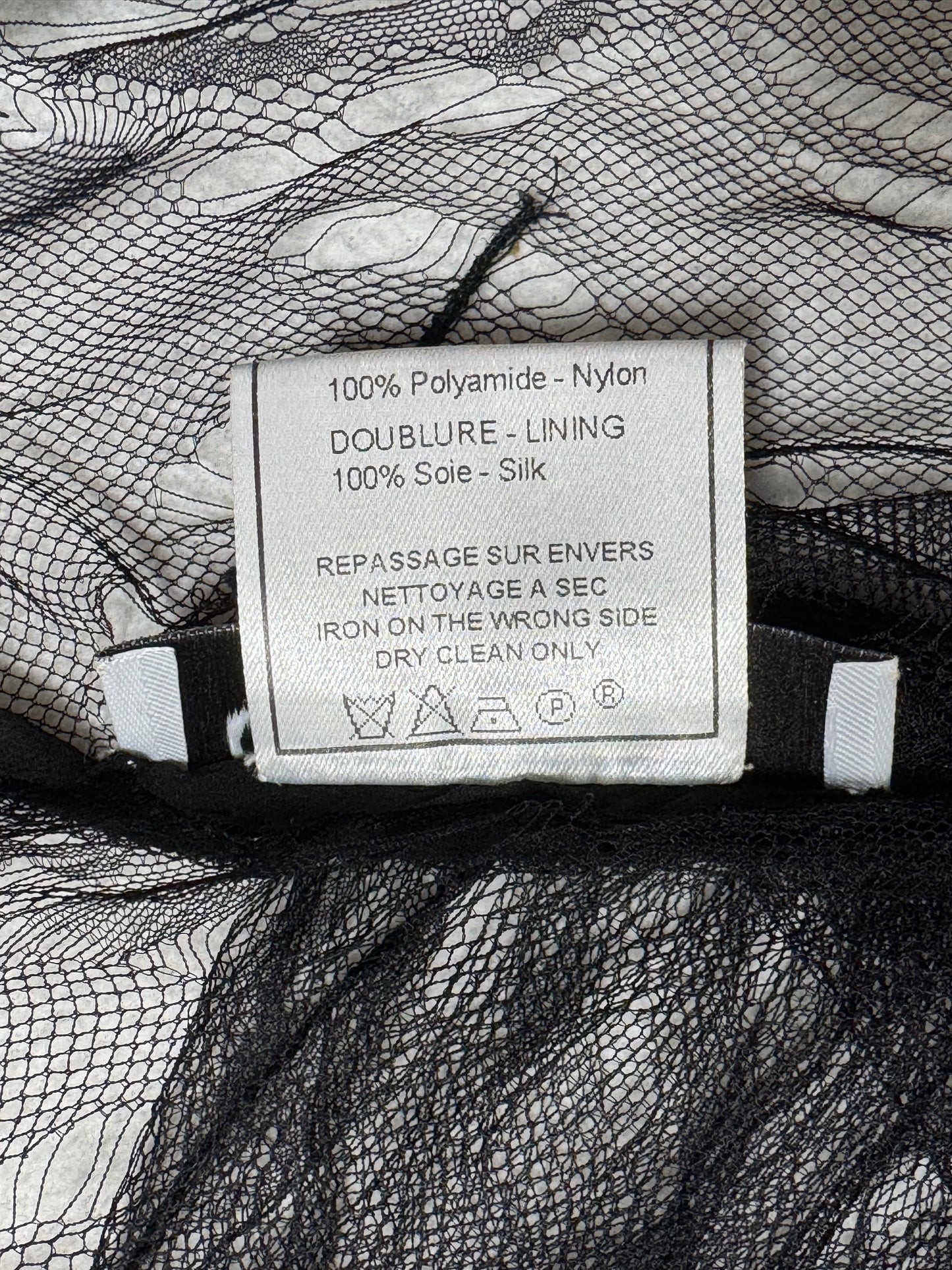 F/W 2000 Christian Dior x John Galliano Runway 1930's Style Sheer Black Distressed Knit Dress