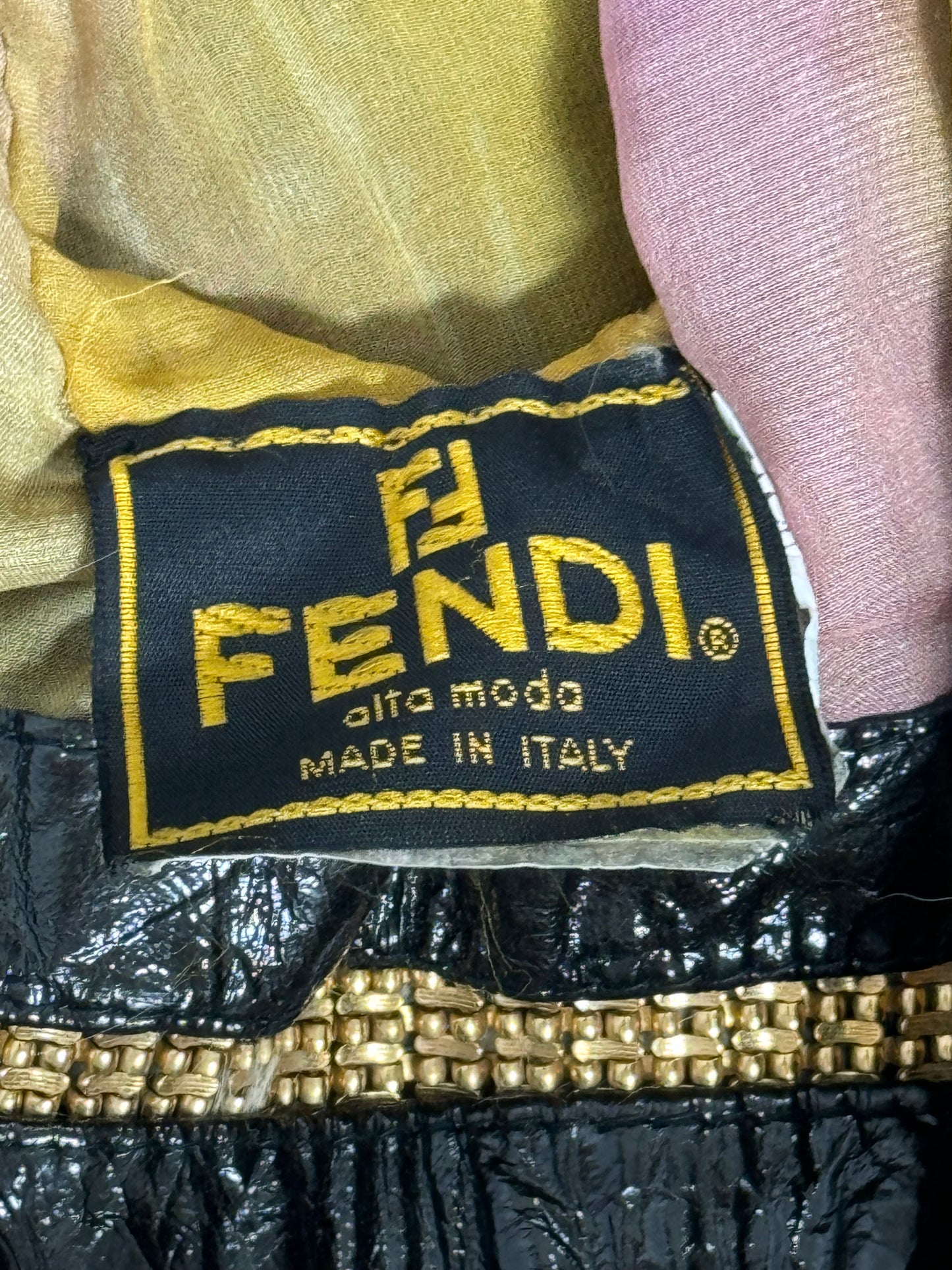 F/W 2000 Fendi by Karl Lagerfeld Runway Gold Chain Chinchilla Fur Cropped Jacket