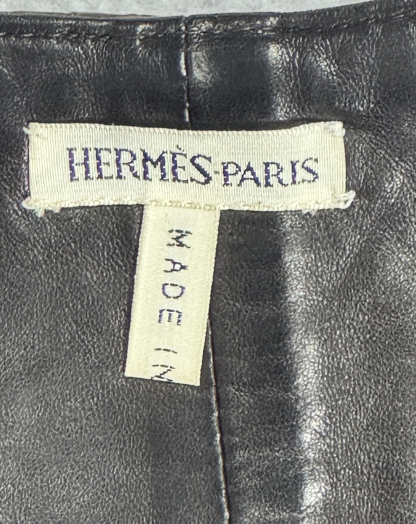 F/W 2000 Hermès x Maison Martin Margiela Runway RARE Dark Brown Crocodile Wrap Equestrian Style Pencil Skirt