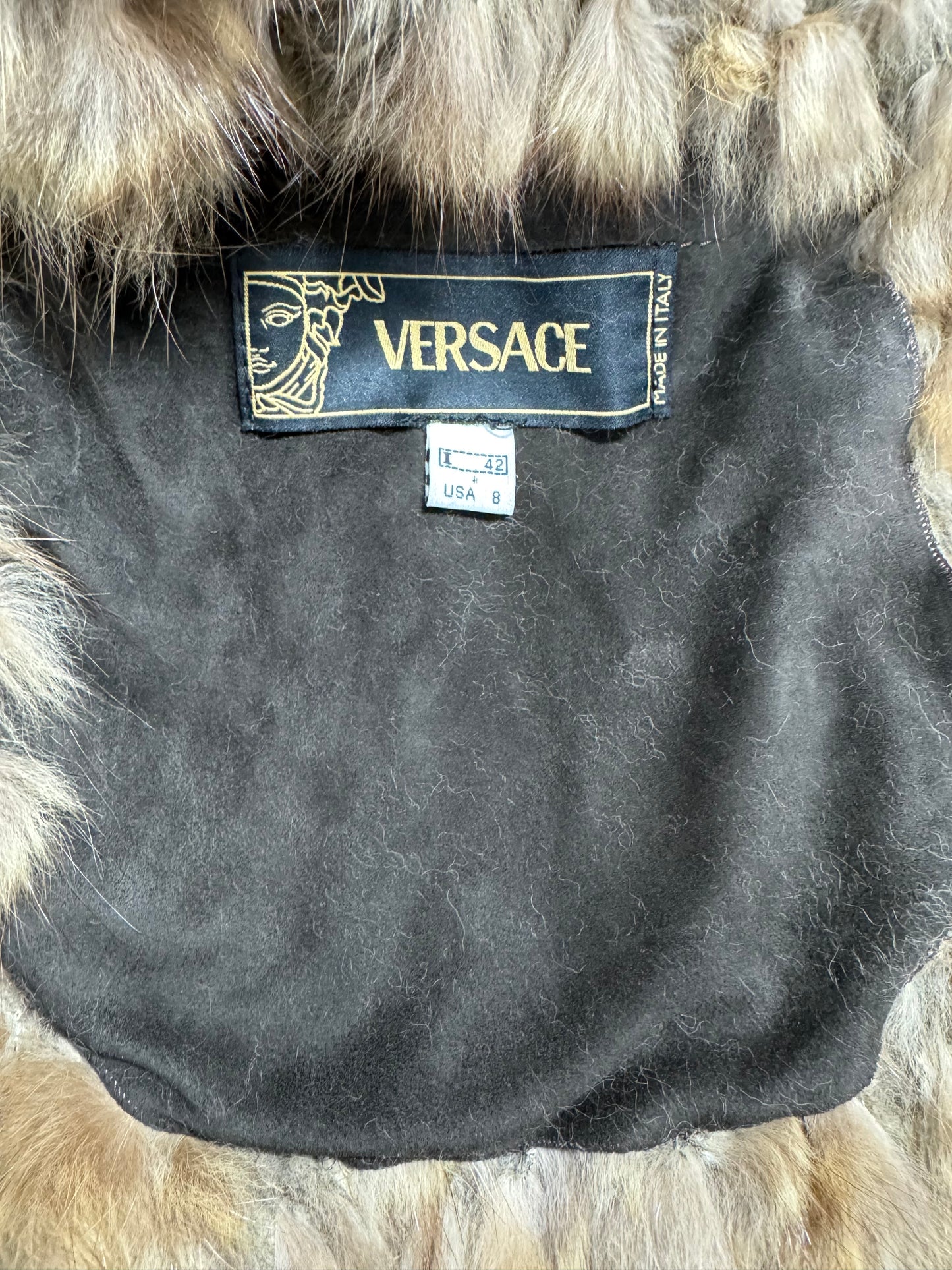 RARE 2000's Versace Sable Fur Baggy Coat Jacket