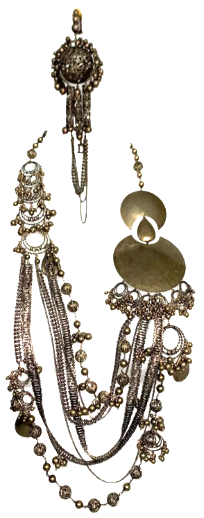 2000's Christian Dior by John Galliano Bronze Gypsy Boho Chic Large Necklace & Earrings Set