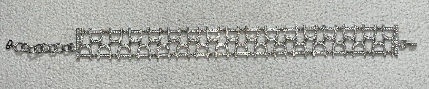2000's Christian Dior by John Galliano Crystal Logo Choker & Long Necklace Set
