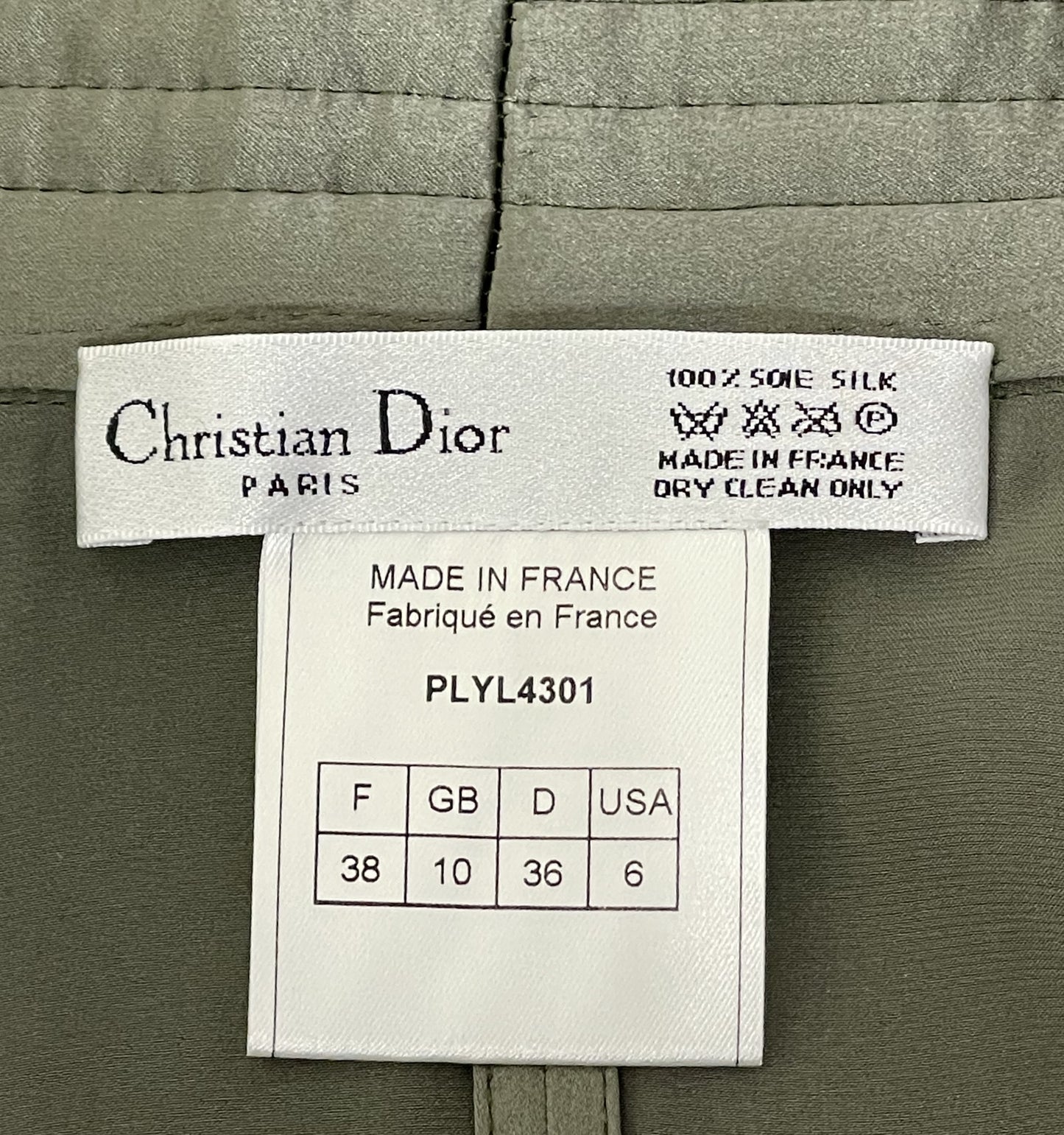 NWT 2000's Christian Dior by John Galliano Army Green Satin Silk Kimono Coat Dress