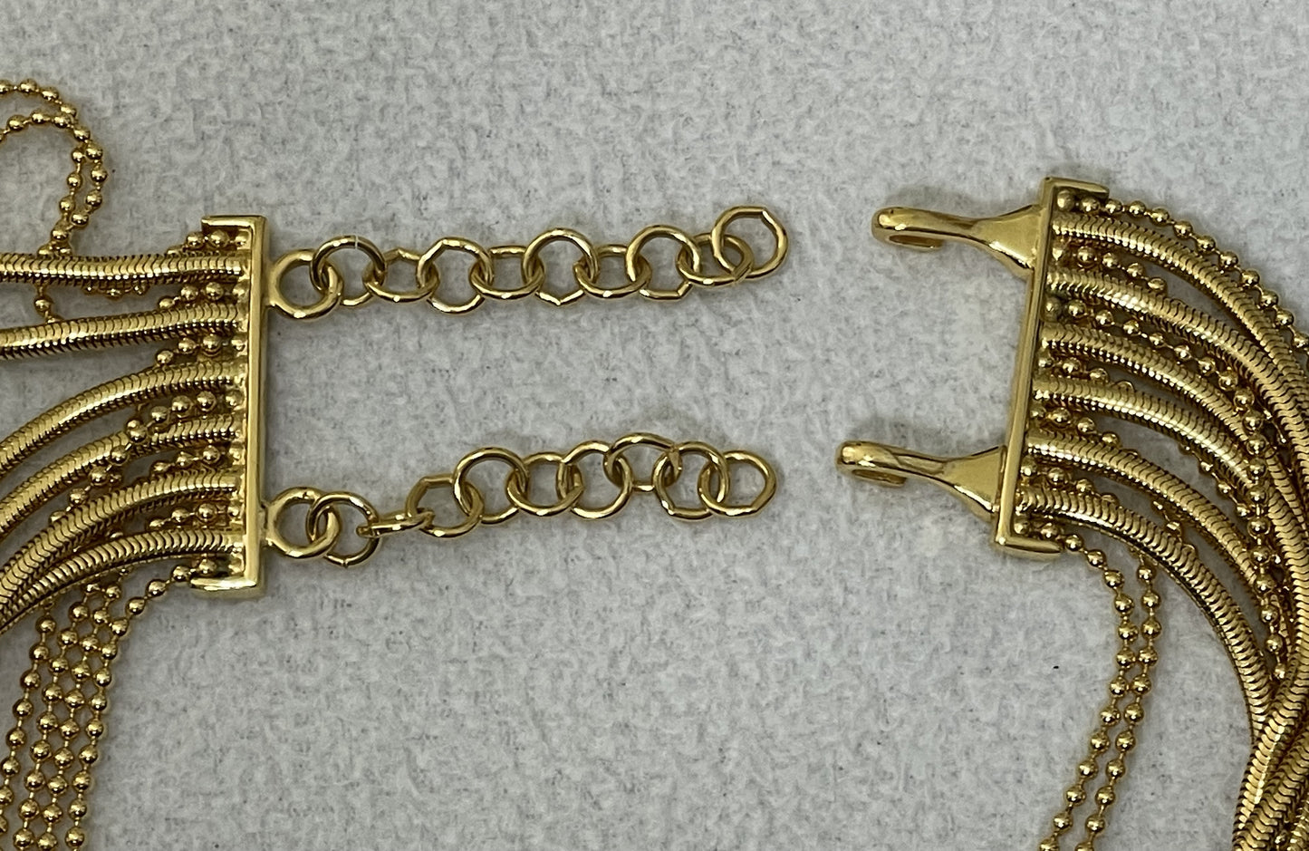 2000's Christian Dior by John Galliano Large Gold Chain Layered Necklace & Earrings Set