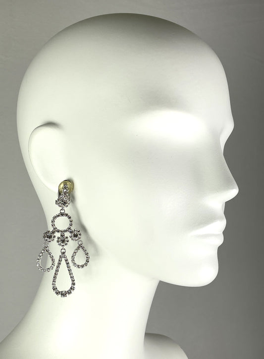 2000's Christian Dior by John Galliano Larger Crystal Chandelier Earrings