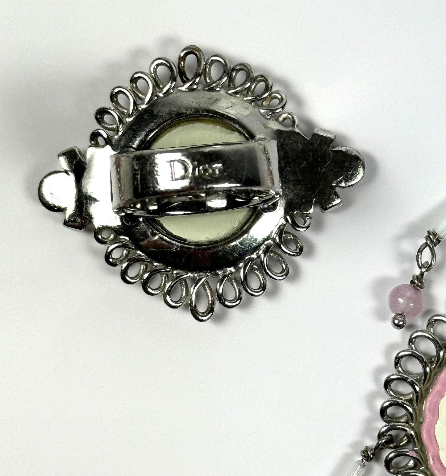 2000's Christian Dior by John Galliano Teacup Tea Party Large Earrings & Ring Set
