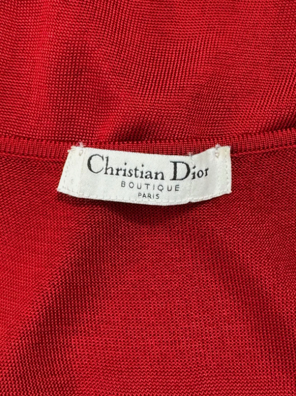 2000's Christian Dior by John Galliano Sheer Red Slinky Cami Tank Top