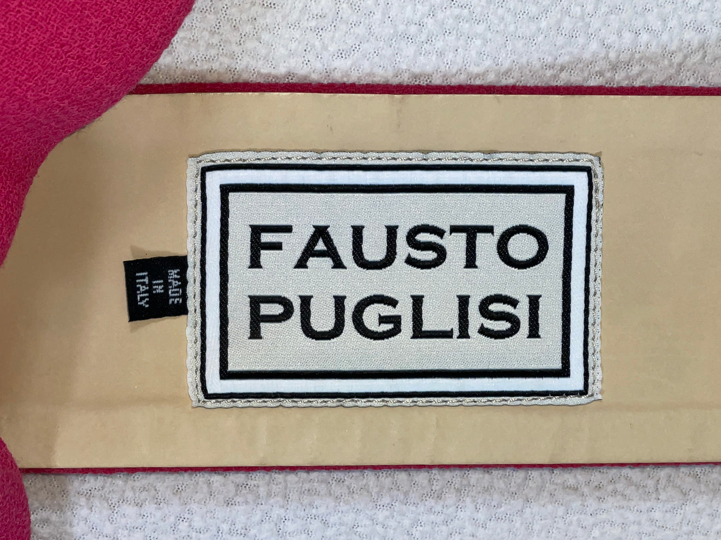 2000's Fausto Puglisi Hot Pink Wide Belt Fox Fur Coat Dress