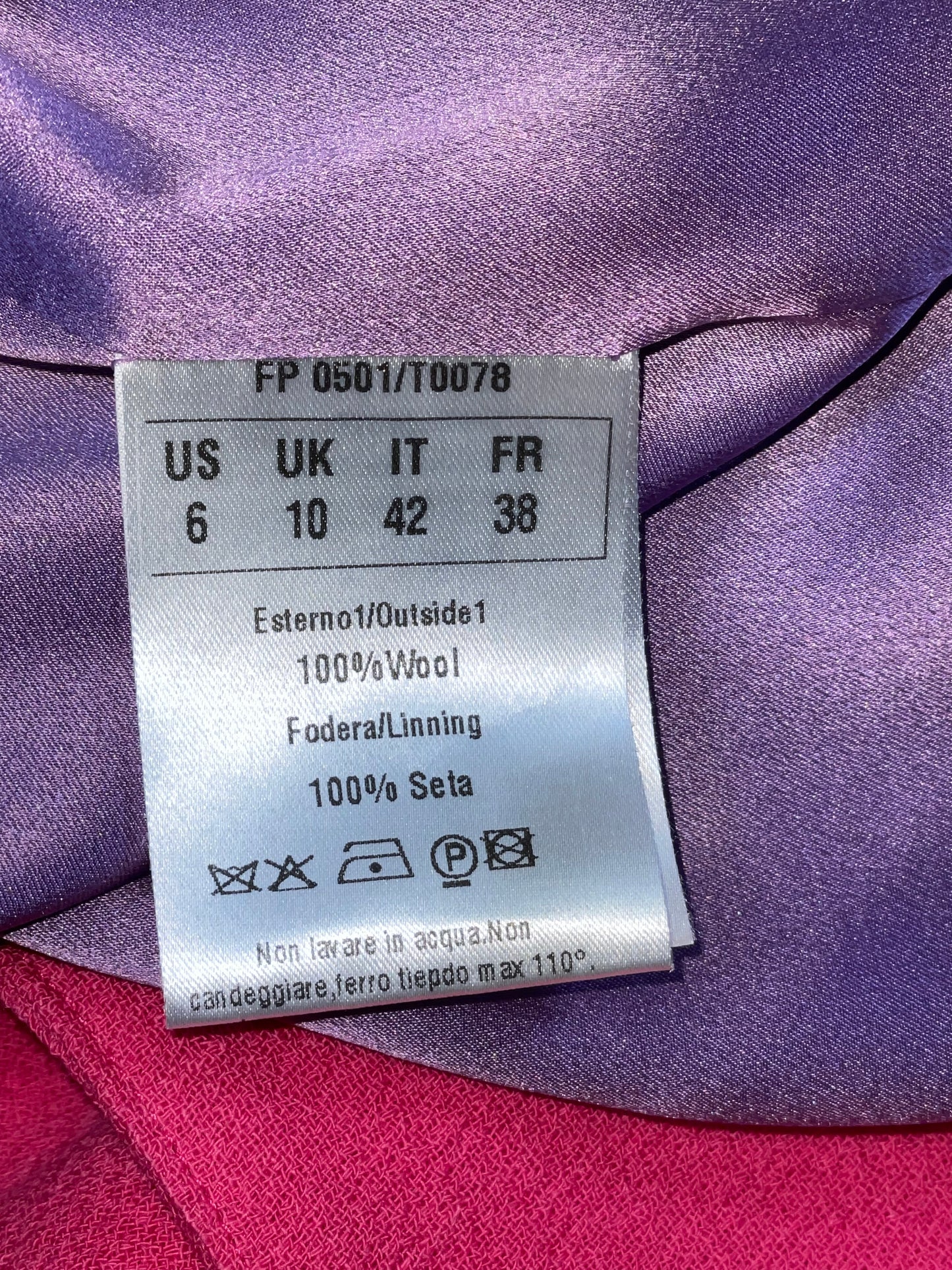 2000's Fausto Puglisi Hot Pink Wide Belt Fox Fur Coat Dress