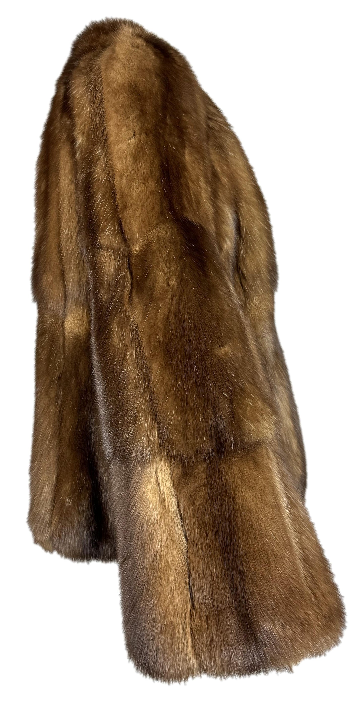 2000's Fendi x Karl Lagerfeld Sable Fur Bell Flared Sleeve Short Coat Jacket