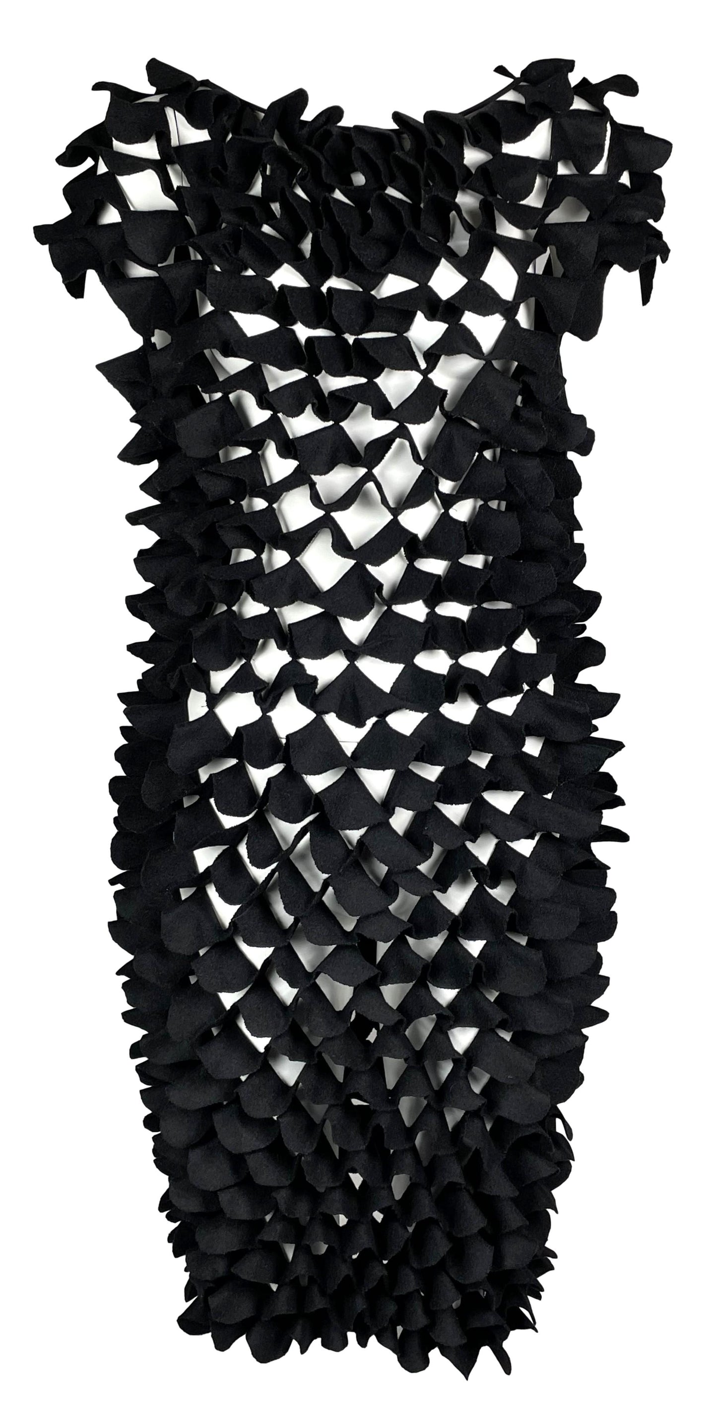 F/W 2008 Fendi by Karl Lagerfeld Runway Black MOD 60's Style Sheer Petal Mini Dress