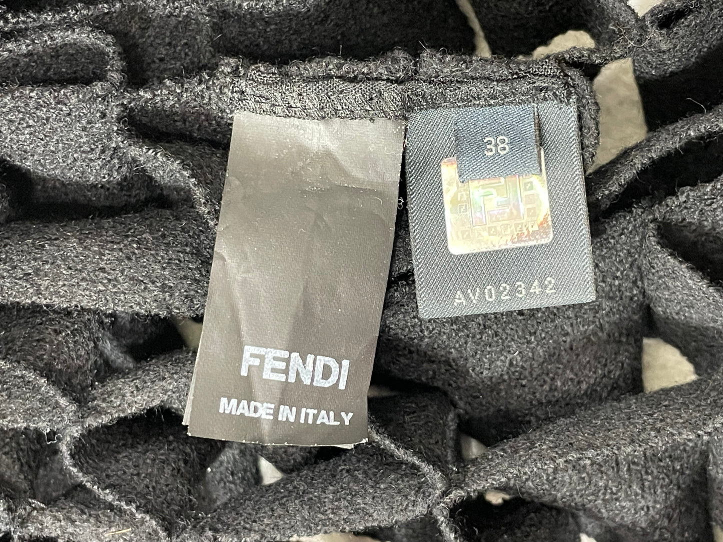 F/W 2008 Fendi by Karl Lagerfeld Runway Black MOD 60's Style Sheer Petal Mini Dress