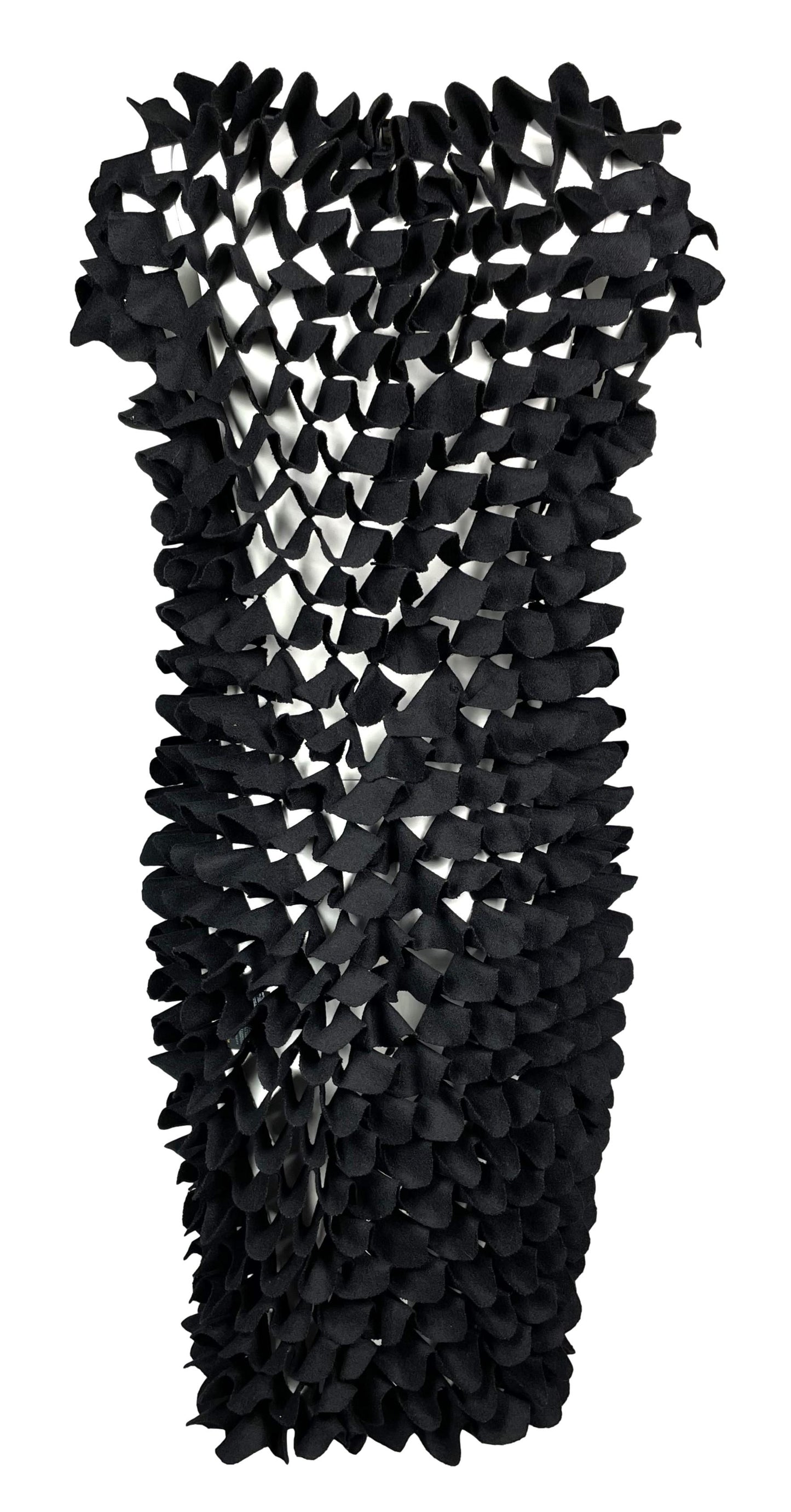 F/W 2008 Fendi by Karl Lagerfeld Runway Black MOD 60's Style Sheer Petal Mini Dress