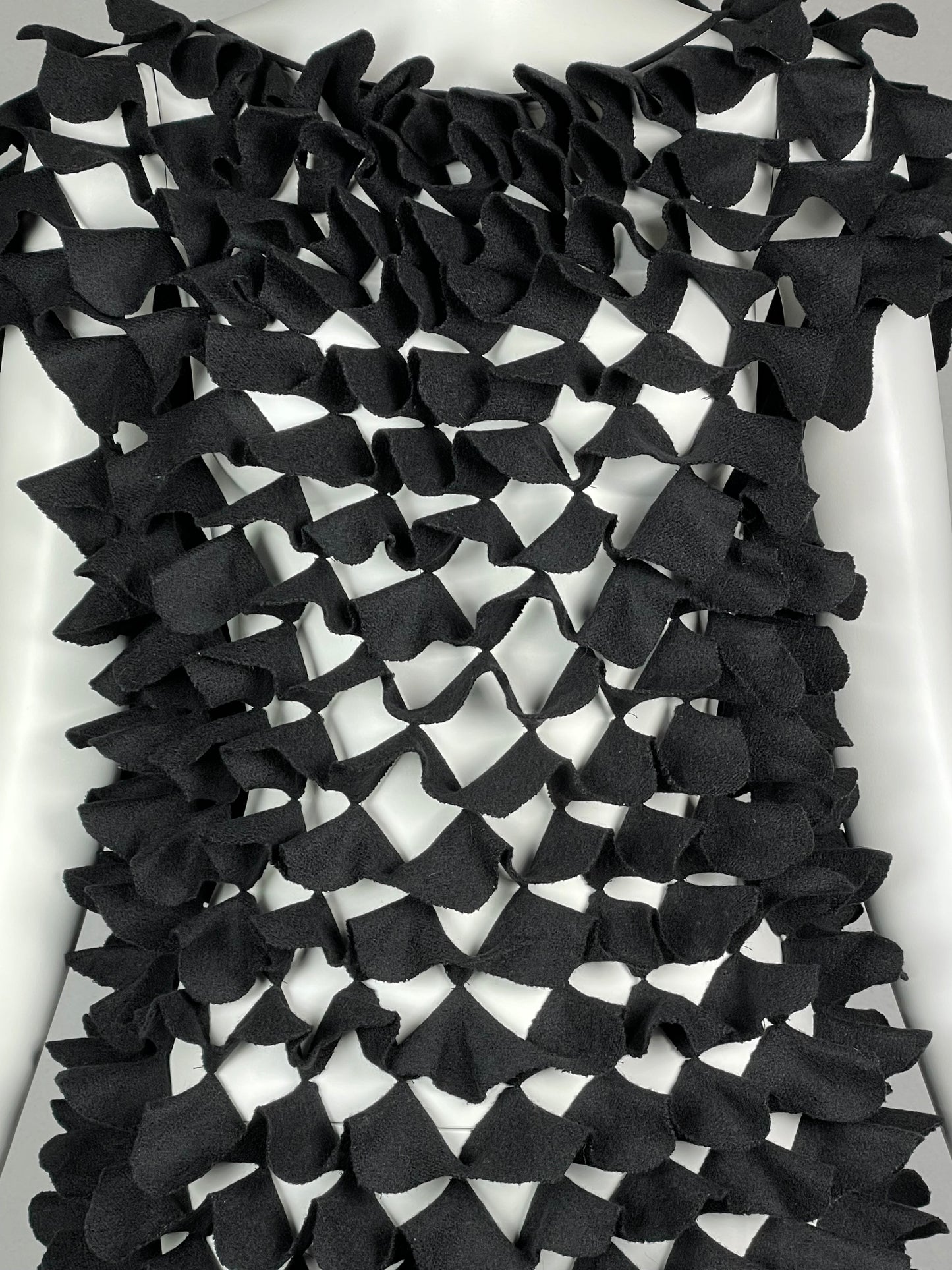 F/W 2008 Fendi by Karl Lagerfeld Runway Black MOD 60's Style Sheer Petal Mini Dress