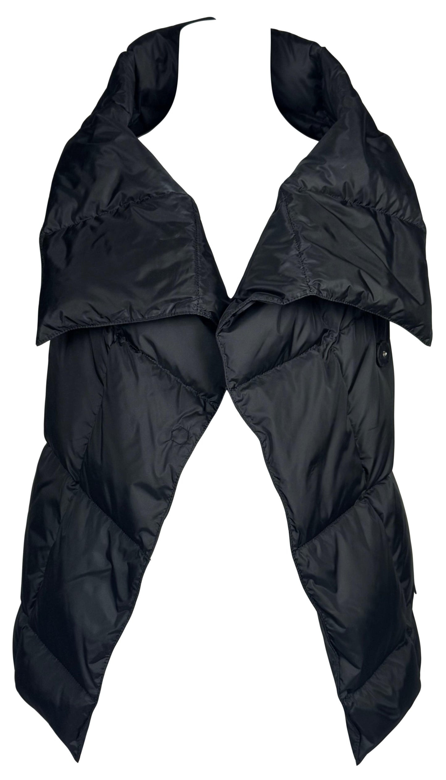 2007 Gianfranco Ferre Black Puffer Vest Jacket