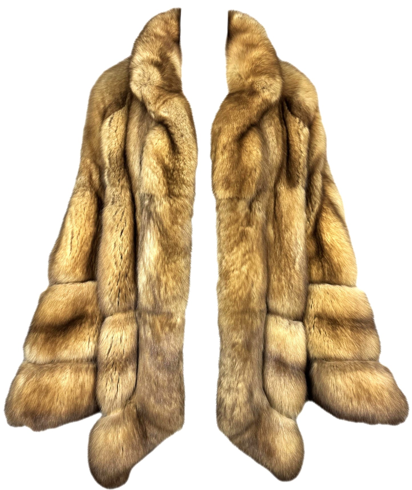 2000's Gianfranco Ferre Golden Zibellino Sable Fur Kimono Sleeve Coat Jacket