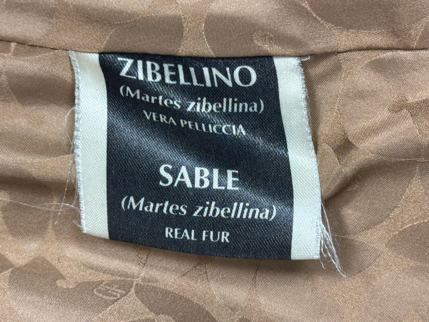 2000's Gianfranco Ferre Golden Zibellino Sable Fur Kimono Sleeve Coat Jacket