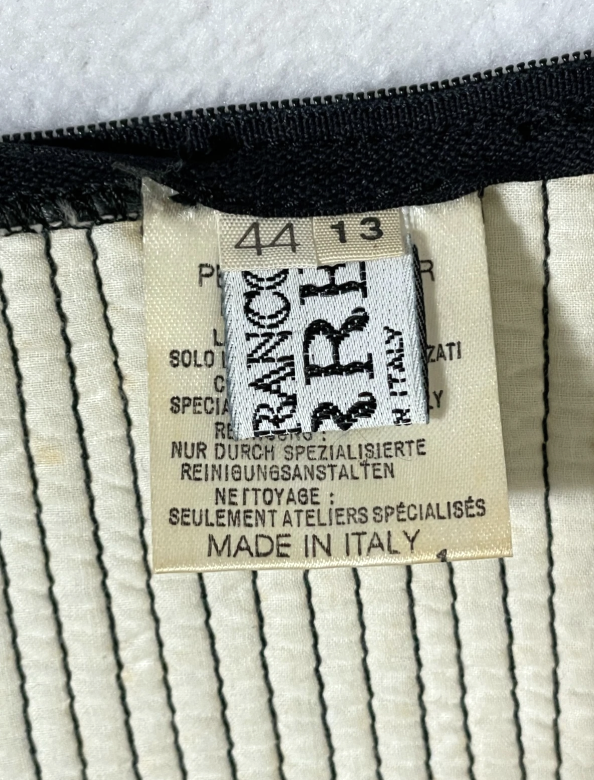 2000's Gianfranco Ferre Black Leather Asymmetrical Bustier Crop Top