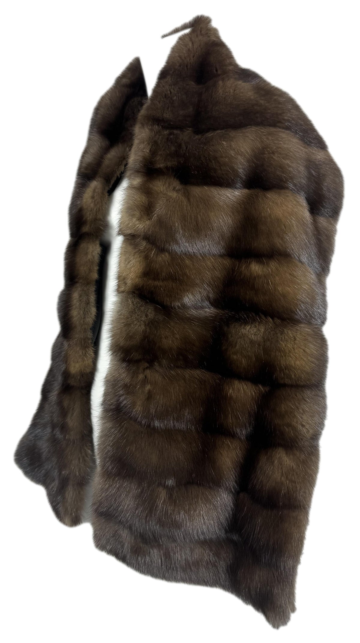 F/W 2000 Gianfranco Ferre Runway Large Extra Long Sable Fur Shawl Wrap