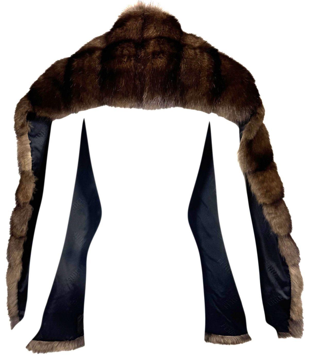 F/W 2000 Gianfranco Ferre Runway Large Extra Long Sable Fur Shawl Wrap