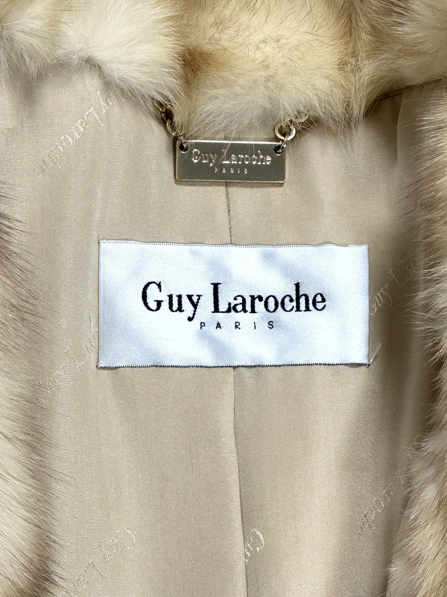 2000's Guy Laroche Sable Fur 1920's Flapper Style Cocoon Opera Coat