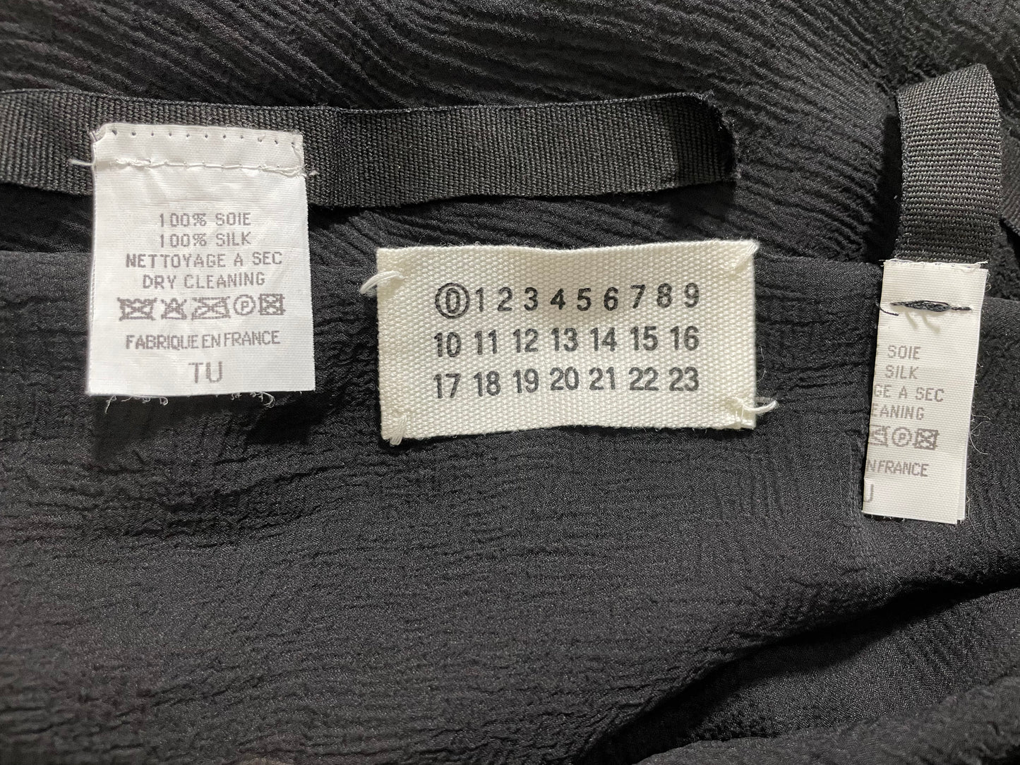 2000's Maison Martin Margiela Artisanal Sheer Black Japanese Kimono Style Wrap Dress w Bow