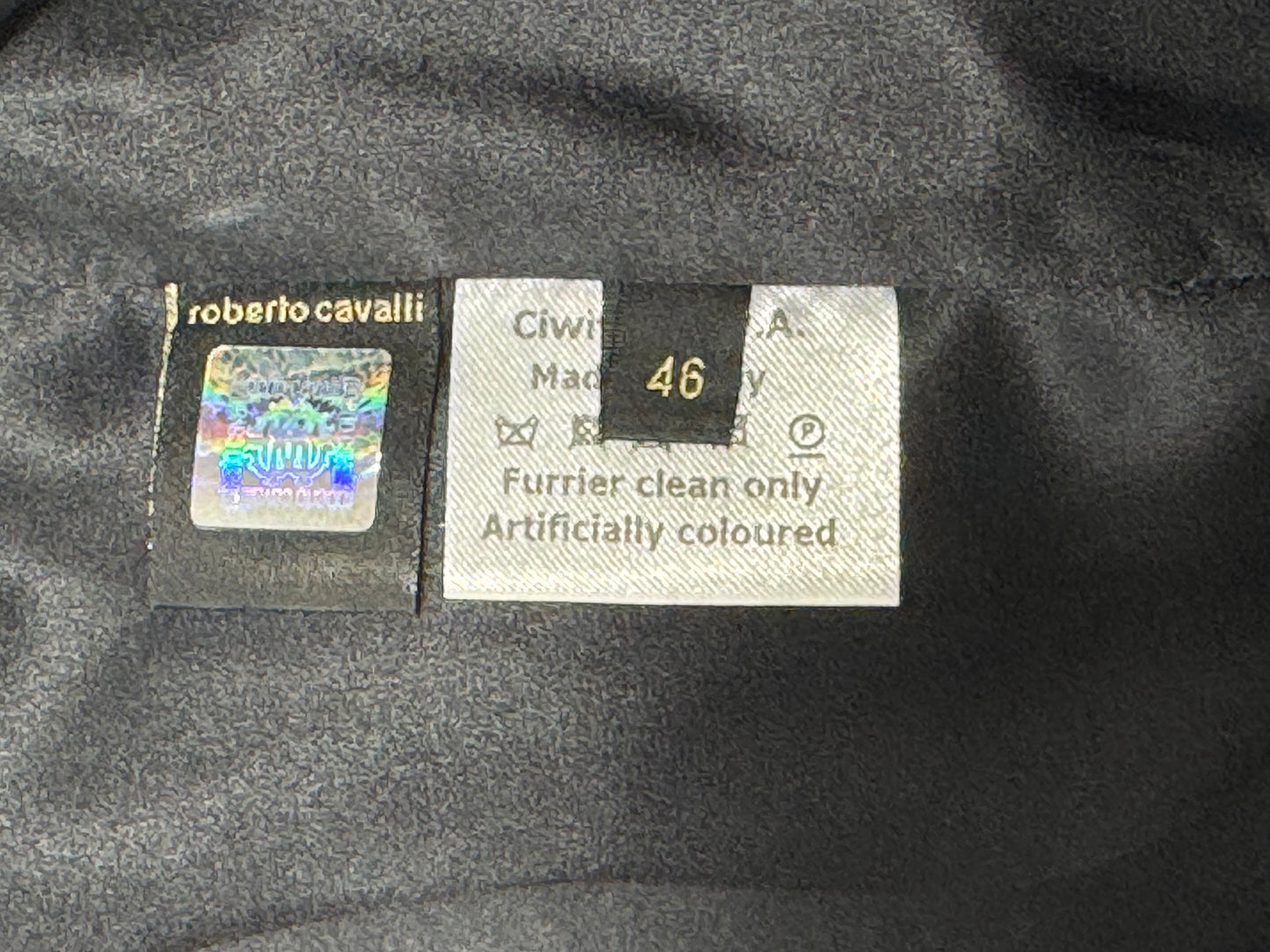 2000's Roberto Cavalli Leopard Print Weasel Fur Bomber Jacket Coat