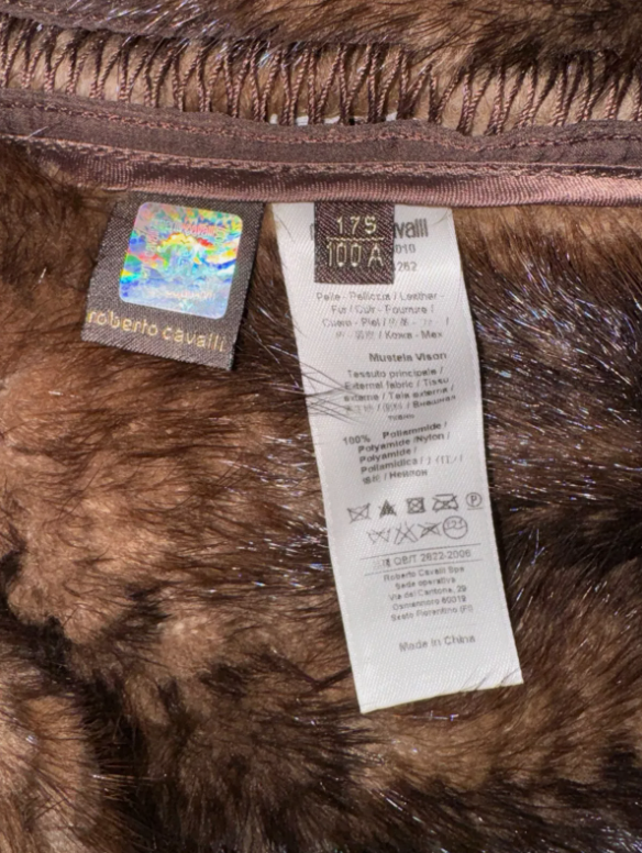 F/W 2010 Roberto Cavalli 1930's Style Mink Fur Crystal Embellished Cape Coat Jacket