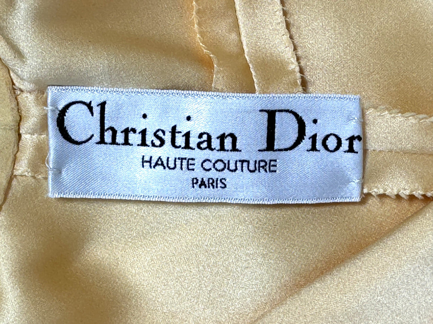 S/S 2000 Christian Dior by John Galliano Haute Couture Canary Yellow Silk 30's Style Drop Waist Beaded Fringe Maxi Dress