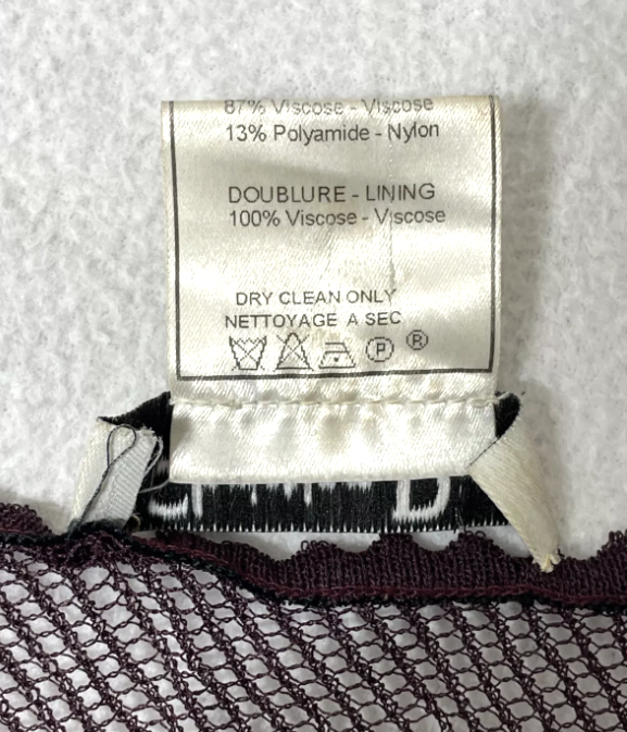 S/S 2000 Christian Dior by John Galliano Sheer Burgundy & Black Fishnet Mesh Embroidered Cami Crop Top