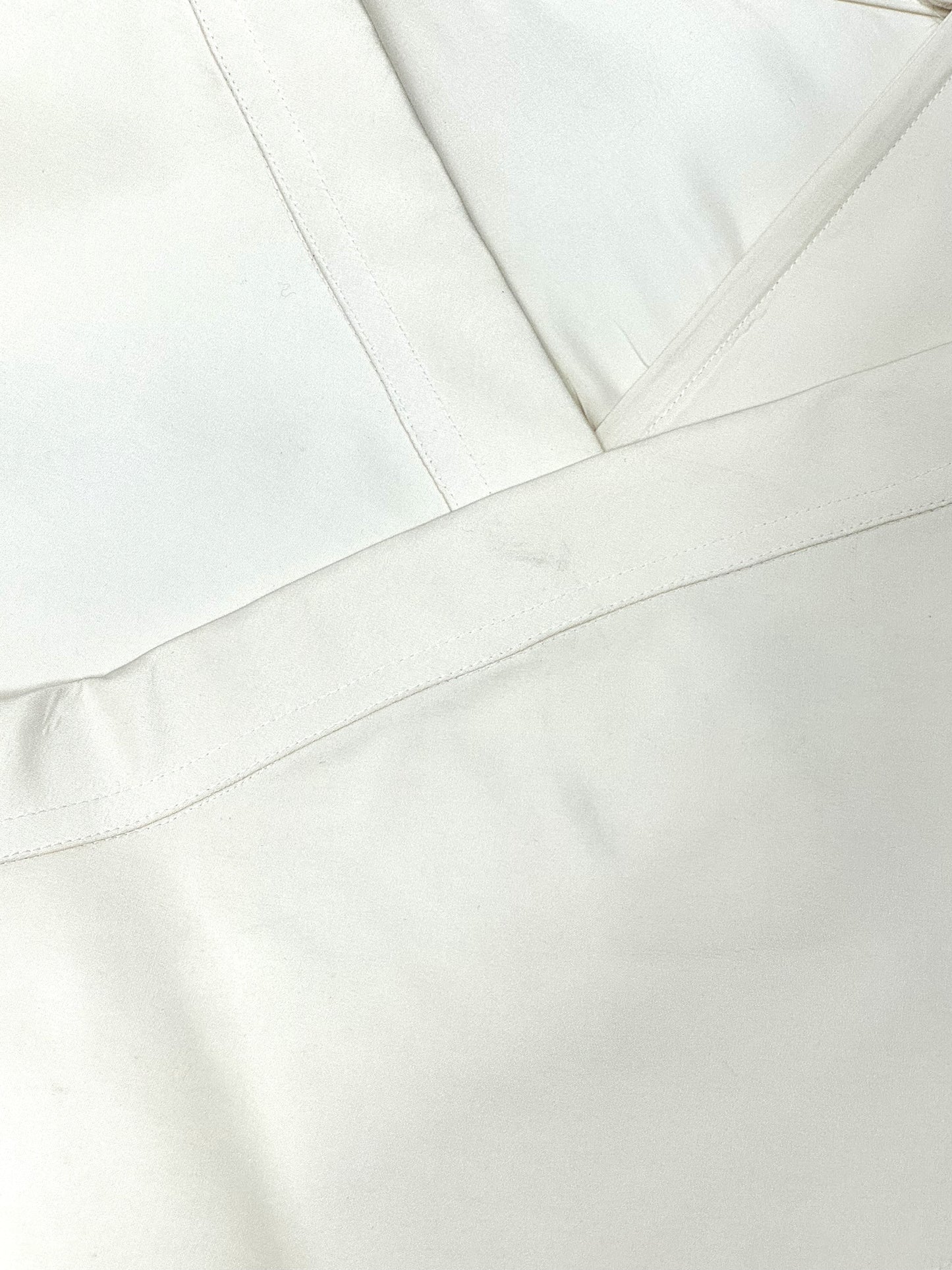 S/S 2000 Gianfranco Ferre Runway Ivory Off Shoulder Cropped Wrap Top