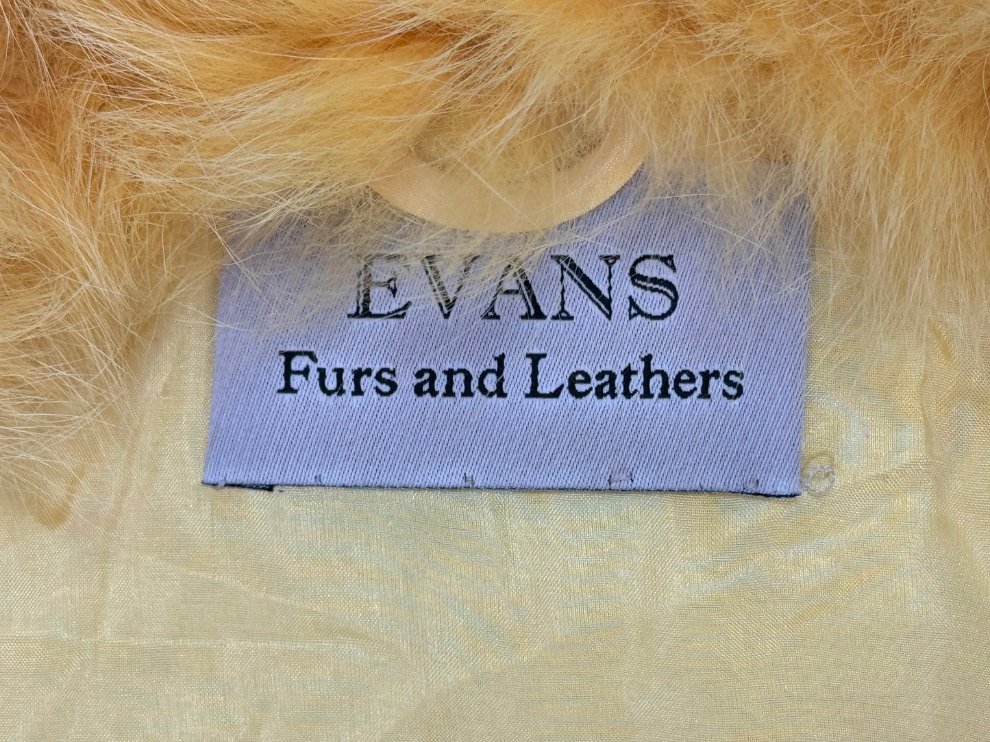 S/S 2000 Givenchy by Alexander McQueen Yellow Fox Fur Vest Jacket