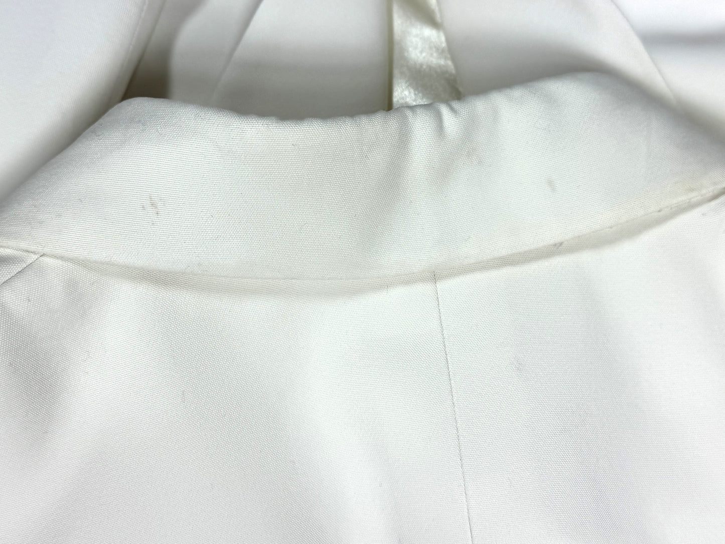 S/S 2000 Jean Paul Gaultier Haute Couture White Men's Suit Style Baggy Jacket & Wide Leg Pants Suit