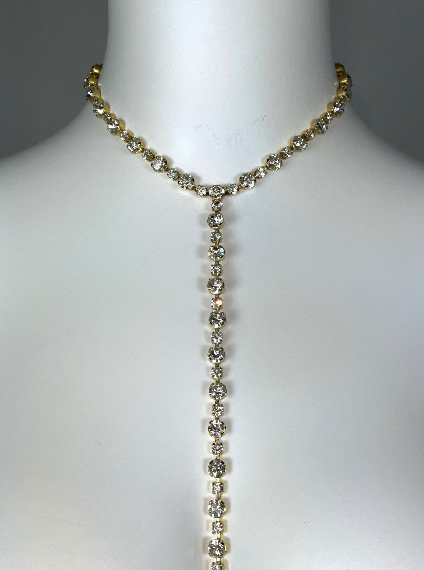 S/S 2000 Roberto Cavalli Runway Large Gold Crystal Body Chain Necklace